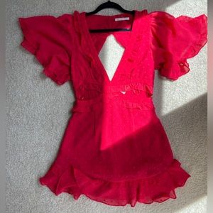 Red Cut Out Dress size M